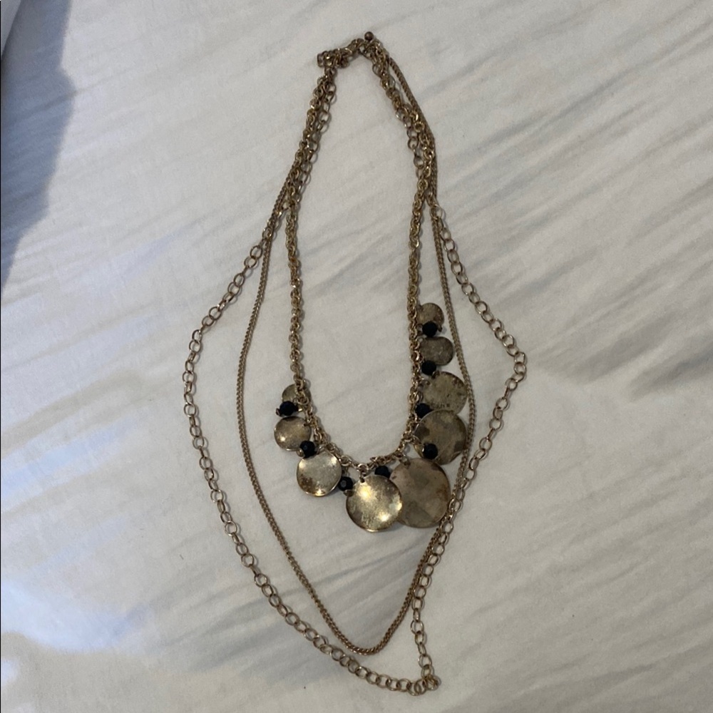 Elegant, Vintage, Gold and Black Necklace